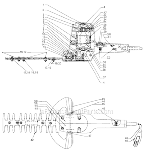 Page A Diagram and Parts List for 8121 Type 11 Black and Decker Hedge Trimmer